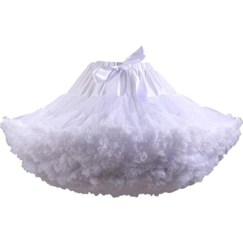 Womens Petticoats Puffy Tutu Skirts Elastic Waist Multi-Layer Tulle Skirt Underskrit Dresses