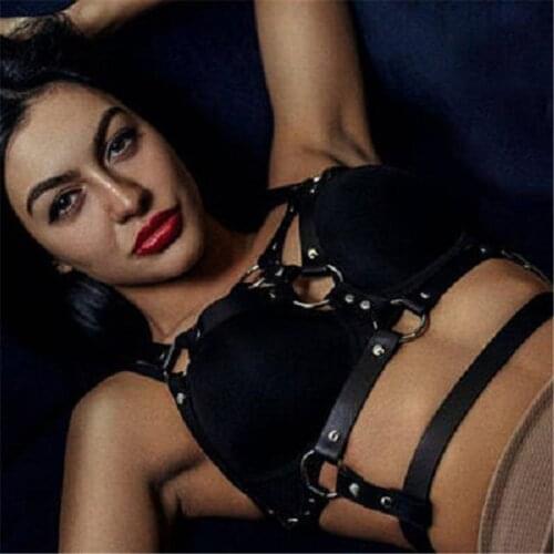 Punk Fashion Goth Body Harness Body Chain Bra Top Chest Waist Belt Witch Gothic Metal Girl Jewelry Accessories Cosplay Fun Sexy