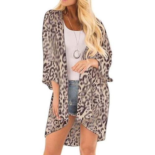 Casual Cover Snake Skin Leopard Bikini Women Swimsuit Cover-up Beach Bathing Suit BeachWear Swimwear Beach Dress Tunic Robe