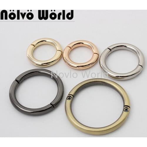 10-50pcs 5colors 19 25 32 38mm high quality round edge detachable round rings screw O-ring for bags straps belts connect