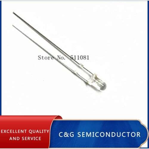 100pcs LED 3mm 940nm IR Infrared Emitting Diode Round Tube Light Lamp Water Clear Emitter Emission