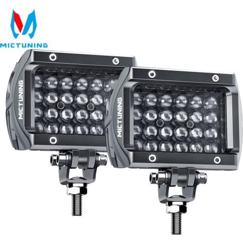 MICTUNING 2pcs 4" K1 LED Work Light Bar 4-Row Spot Flood Combo Beam Car Led Driving Lamp Off Road for Jeep SUV ATV Rear Back Up
