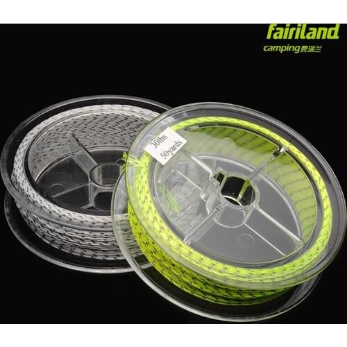 2pcs/ lot 50 Yards 30LB Fly Fishing Backing Line High Quality Double Color Braided Wire Fly fishing Line Abrasion-resistant