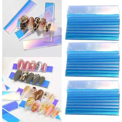 30 Pieces Transparent Nail Stand Nail Display Stand Nail Art Practice Holder Nail Accessory for Women Girls Ladies