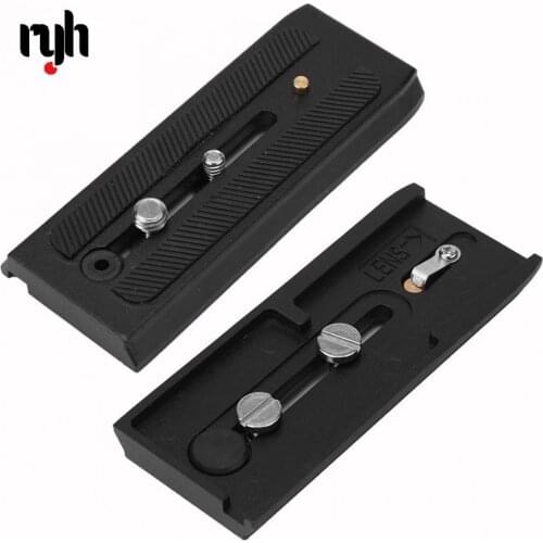RYH Quick Release Plate Sliding 501PL Plus Rapid Connect Base for Manfrotto 501 503 701HDV MH055M0-Q5 1/4 3/8 Screw 11.8cm
