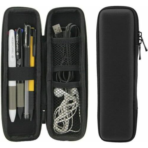 Black EVA Hard Shell Stylus Pen Pencil Case Holder Protective Carrying Box Bag Storage Container for Pen Ballpoint Earphone Case