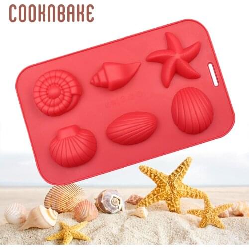 COOKNBAKE Starfish soap resin tool Silicone Cake Pastry Mold Shell chocolate candy jello biscuit mould DIY cake decorating