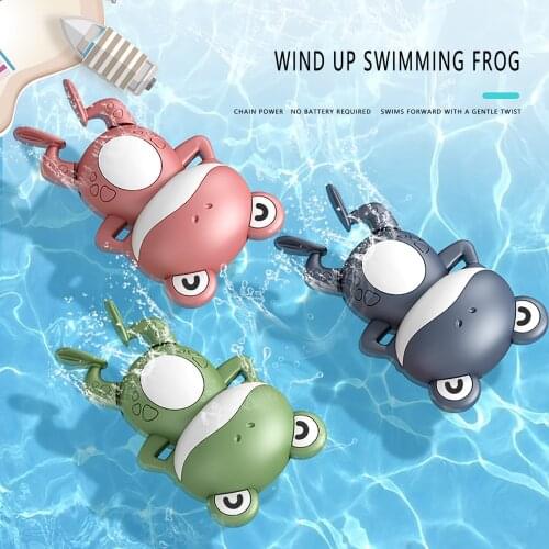 12CM New Baby Bath Swimming Bath Toy Children Cute Frogs Clockwork Shower Toys for Baby Toy