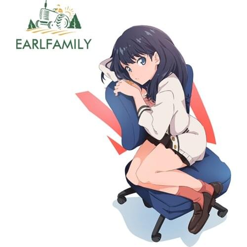 EARLFAMILY 13cm x 8.8cm for Rikka Takarada Fine SUV Car Stickers Vinyl Material Graffiti Sticker Waterproof Creative Decal