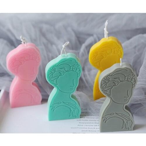 European Female Candle Mold Character Aromatherapy Soap Making Mould Portrait Mold DIY Gypsum Silicone Resin Epoxy Art Mold