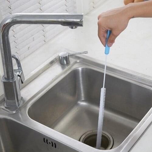 Sewer Cleaning Brush Drain Brush Bendable Home Sink Tub Toilet Dredge Pipe 71cm Brush Bathroom Kitchen Cleaning