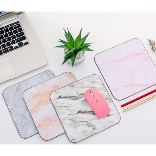 20*20 Fashion Rectangular Color Marble Road High-end PC Keyboard Notebook Gaming Mouse Pad Home Office mats Natural Rubber Mat