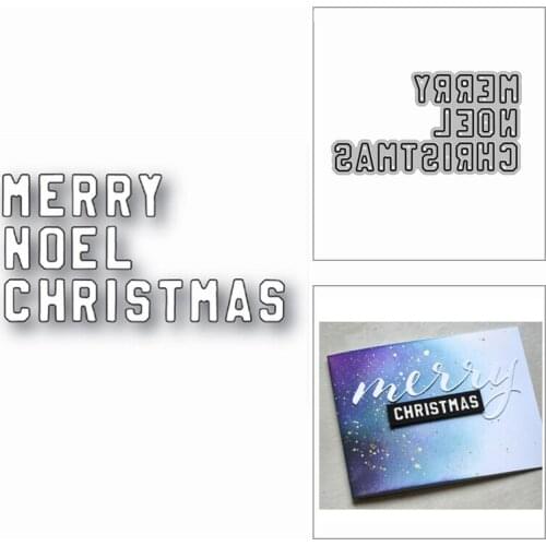 Merry Noel Christmas 2020 New Art Words Metal Cutting Dies for Scrapbooking and Card Making Decorative Embossing Craft No Stamps