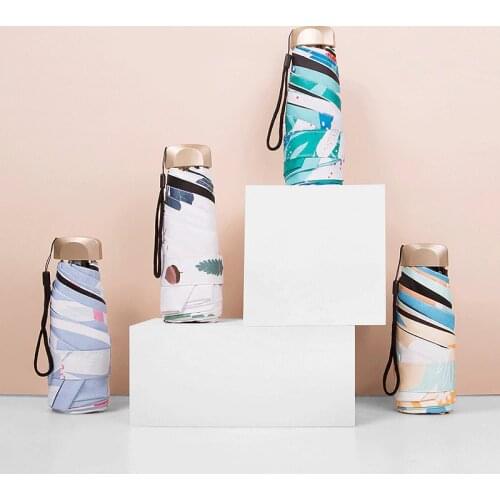 Mini Portable Sun Umbrella Dual-use Sunscreen Anti-UV Sunshade Umbrella Girl Umbrella Windproof Outdoor