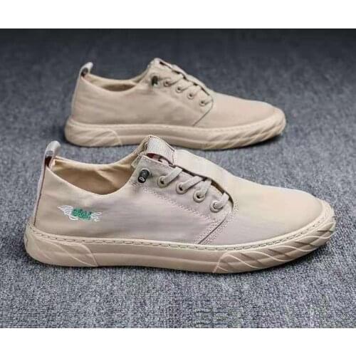 Casual Sneakers Summer Breathable Trendy All-match Flats Sports Shoes Embroidery Craft White Loafers Handmade Design Men Shoes