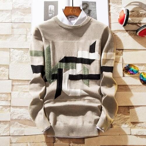 2021 New Winter Sweater Fashion Casual O-neck Sweater Mens High Quality Knitted Pullover Mens Slim Cashmere Warm Sweater