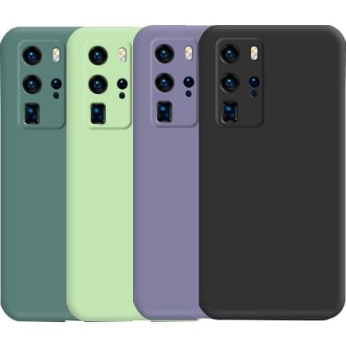 Solid color liquid tpu silicone shockproof and scratch resistant mobile phone case for Huawei P40 pro mobile phone case