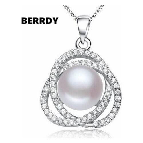 REAL PEARL Fashion Freshwater Pearl Pendant Necklace 10-11mm Super Big Pearl Female Ladys Necklace Jewelry