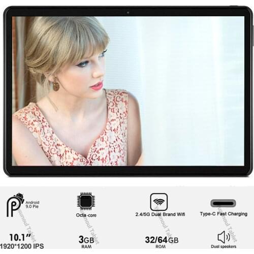 Sales 4G LTE 10 inch Android 9.0 Tablet 1920*1200 Resolution Dual Sim Dual cameras Octa Core 3GB RAM 64GB ROM 5G WiFi Tablet pc