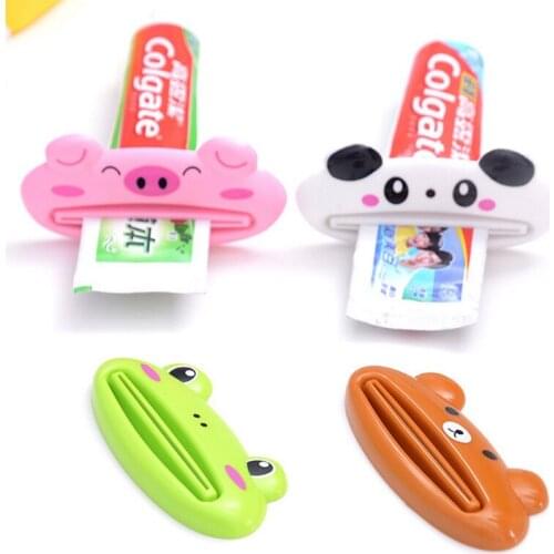 Animal Plastic Toothpaste Squeezer Bath Toothbrush Holder Tube Rolling Holder Squeezer Toothpaste Dispenser Tool