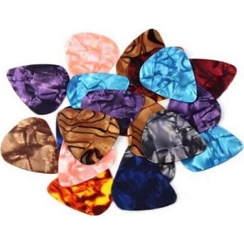 Premium 0.46mm Stylish Colorful Celluloid Guitar Picks Plectrums for Guitar Bass (200 PCS)