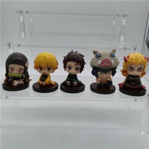 Bandai Anime Demon Slayer Kimetsu No Yaiba Kamado Tanjirou Pengoku Kyoujurou Hashibira Inosuke Himejima Kyoume PVC Model Toy