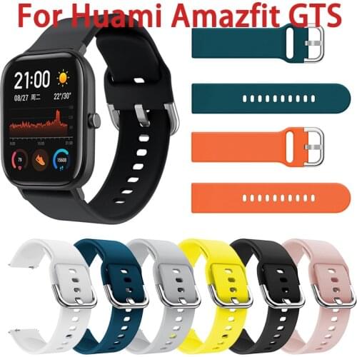 Multicolor Silicone Strap For Huami Amazfit GTS Smart Watch Replacement Flat Head Pure Color Band Bracelet Smart Accessories