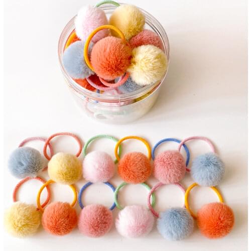 10/20/24 Pcs/Set Children Cute Cartoon Flower Elastic Hair Bands Baby Girls Lovely Scrunchies Rubber Bands Kids Hair Accessories