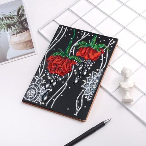 Rose Butterfly DIY Multi-shaped Diamond Painting A5 Notebook Memo Pad Diary Book