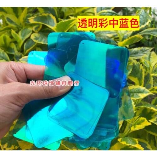A1 Sewing supplies Color blue color 5cm square fillet Sequin wedding beads square Sequin background wall beads