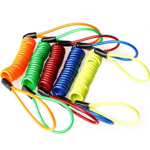 Bike Motorcycle Scooter Alarm Disc Lock Security Spring Reminder Cable Strong