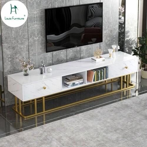 Modern Simple Furniture Wall Combination Small Family Economy Tea Table Light Luxury TV Cabinet Set