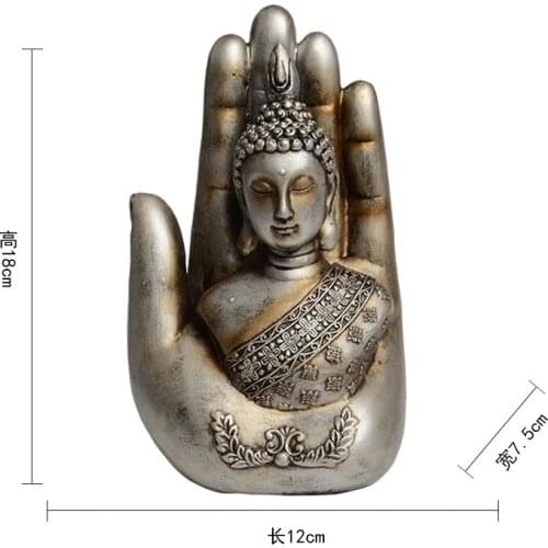 The Resin Meditation Buddha Statue Sculpture Figurine Meditation Miniatures Ornament Statue Home Ornament