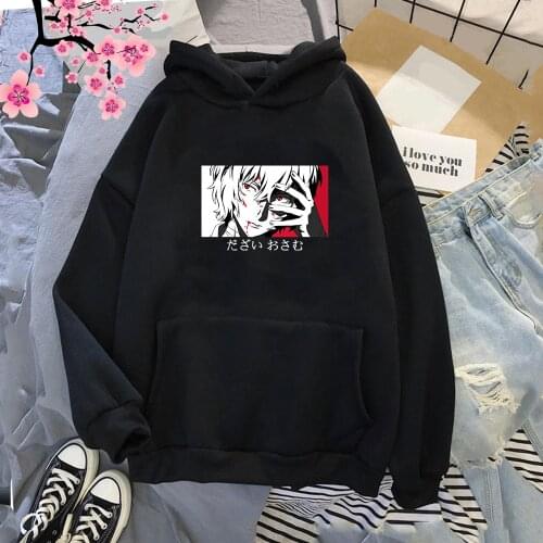 Bungo Stray Dogs Dazai Osamu Print Men Hoodies Sweatshirt Streetwear Hoodie Men Women Sweatshirt Pullover Hoody