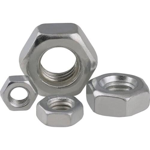 Carbon steel white-plated zinc anti-tooth nut Left tooth nut Left screw cap M5-M10 50PCS