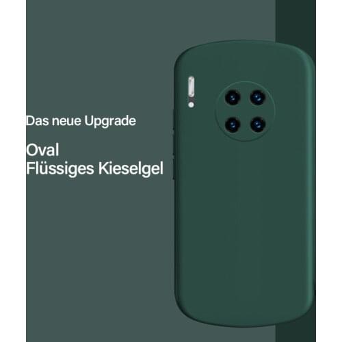 Ultra-thin Liquid Silicone All-inclusive Camera Phone Case For Huawei Mate 30 20 P40 P30 P20 Lite Pro Honor Cute Oval Soft Cover