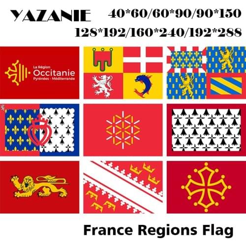 YAZANIE France Occitanie Auvergne Rhone Alpes Bourgogne Franche Comte Pays de la Loire Languedoc Limousin Aquitaine French Flag