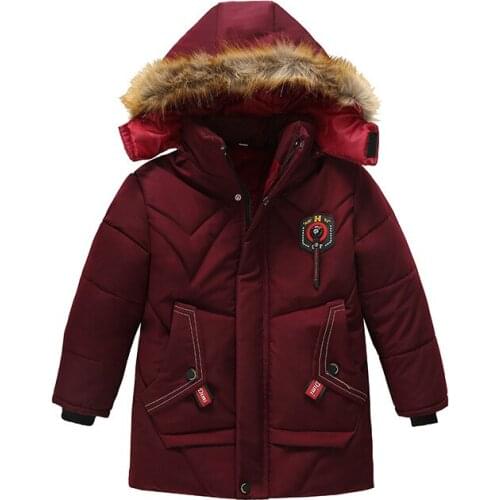 Boy Winter Jacket Children Thicken Jacket Baby Kids Cotton-Padded Clothes Winter Jacket For Boys Park Lively Winter Hoodie Coat