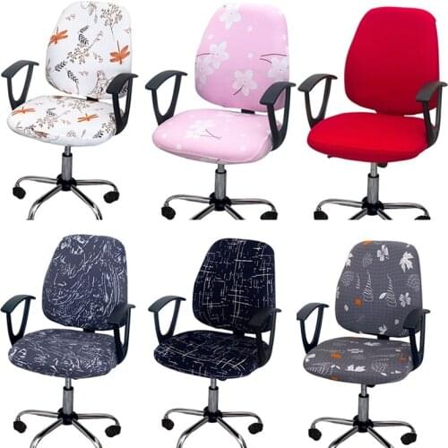1Set Office Chair Cover Stretch Spandex Computer Game Swivel Chair Covers Removable Armchair Slipcover Funda Para Butaca 1 Plaza