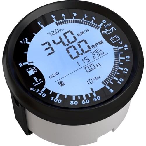 Auto Multifunction Gauge Modification 85mm GPS Speedometer Tach Fuel Gauge 8-16v Volt Meter Water Temp Meter 0-5Bar Oil Pressure