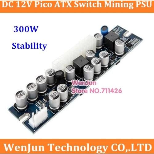DC 12V 300W ATX 24pin PC Switch Mini ITX Pico PSU DC Realan DC Power Supply For Computer Server