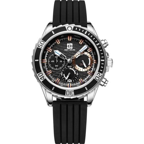 Military Sport Watch with Silicone Strap for Men Chronograph Date Quartz Watch Male Waterproof Clock relogio Masculino