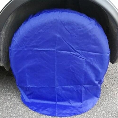 4Pcs Spare Tire Cover Case Polyester Winter And Summer Car Tires Storage Bag Automobile Tyre Accessories Vehicle Wheel Protector