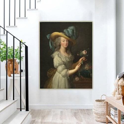 Citon E.Vigee Lebrun《Marie Antoinette》Canvas Art Oil Painting Artwork Poster Decorative Picture Wall Decor Home Decoration
