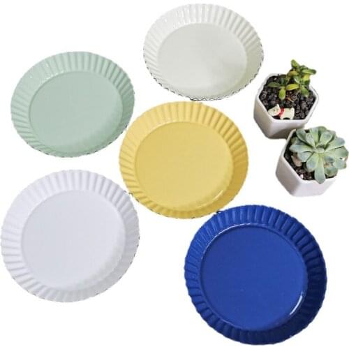 D 14cm Enamel Japanese Classic Wave Edge Tableware Thickened Dim Sum Dish Cake Plate Snack Dish Seasoning Plate