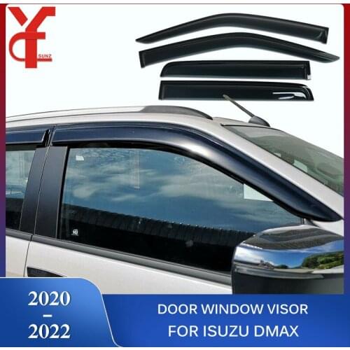 ABS side door window deflectors For Isuzu dmax d-max 2020 2021 2022 accessories wind visor rain guard Weather Guard