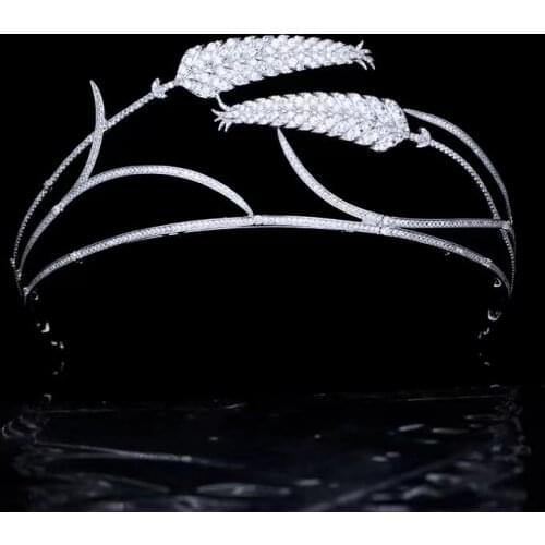 EYER Luxury Pretty Cubic Zirconia Royal Tiara for Wedding,Crystal Princess Tiaras Diadem for Women,Girl,Prom,Party Head Jewelry