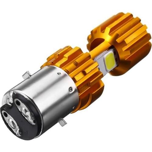 H4 18W Led 3 Cob Dc 12V White Motorcycle Headlight Bulb 2000Lm 6500K Hi/Lo Beam High Power Super Bright Light Lamp