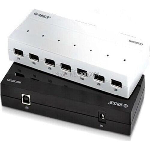 H727RK-U3-BK ABS 7 Ports 3.0 with 12V Power Adapter-US/EU/AU/UK Plug , support nemo and tems testing drive device