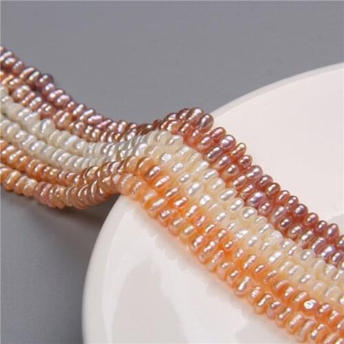 3.5mm Quality Natural Loose Freshwater Pearl Beads For Jewelry Making DIY Anklet Bracelet Necklace Earring 14'' Accessories Gift